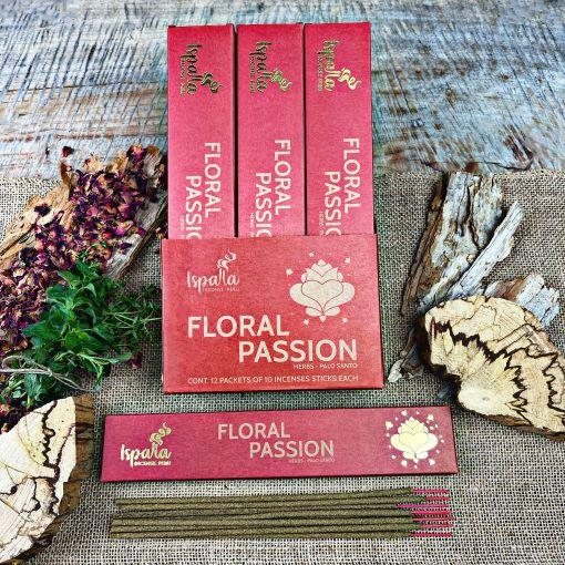 Ispalla Palo Santo, Wild Herbs & Florals Incense (Floral Passion)- Retail Display Box- 12 packs 
